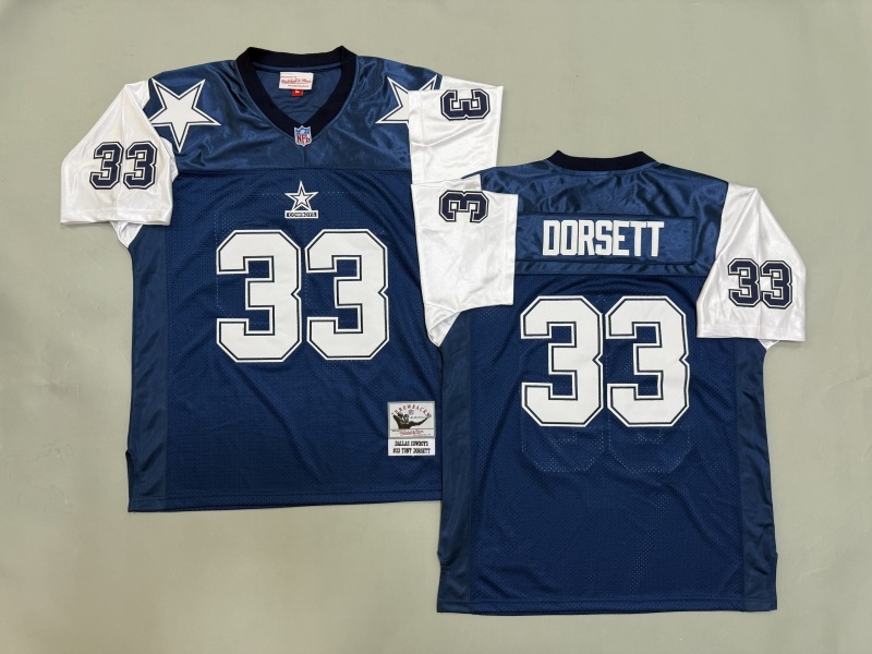 Men 2025 Nike Dallas Cowboys #33 Dorsett Blue Throwback Limited NFL Jersey 002->dallas cowboys->NFL Jersey